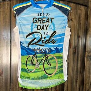 Sleeveless Great Day to Ride Cycling Jersey size M